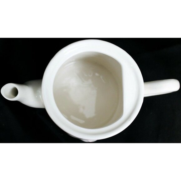 Magenta White Porcelain Easter Bunny Teapot Whimsical Rabbit Ears Ceramic - Picture 11 of 12